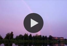 Закат и радуга